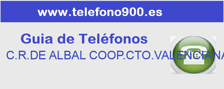 Telefono de  C.R.DE ALBAL COOP.CTO.VALENCIANA